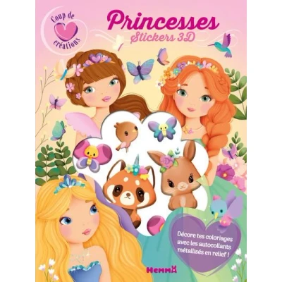 Image de Coup de coeur créations Princesses Stickers 3D Décore tes coloriages avec les autocollants métallisés en relief !