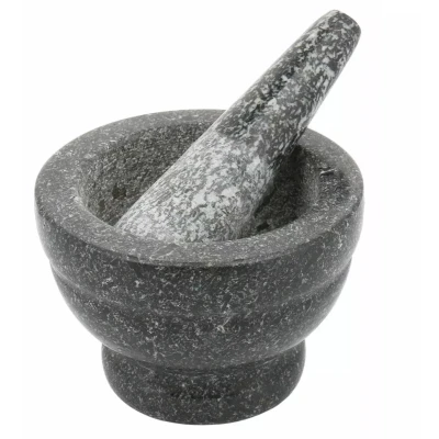 Afbeelding van Kinghoff Vijzel en stamper set, 2 delig, Keuken gadgets, Grijs