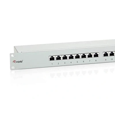 Afbeelding van Equip Patch Panel 19 Cat.6 /Class E 16 Port, 1 U, light grey