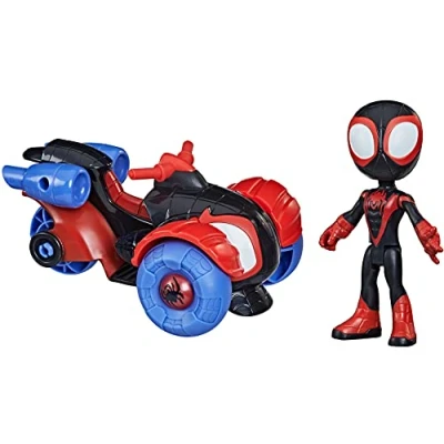 Afbeelding van Hasbro Spidey en zijn fantastische vrienden Miles Morales Techno Racer, actiefiguur voertuig, voor kinderen vanaf 3 jaar