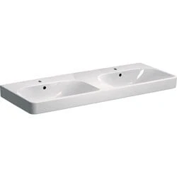 Afbeelding van Geberit Smyle Square dubbele meubelwastafel wit KeraTect (120 x 48 cm)