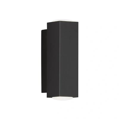 Afbeelding van LED wandlamp Carlo, kubusvorm, up/down zwart