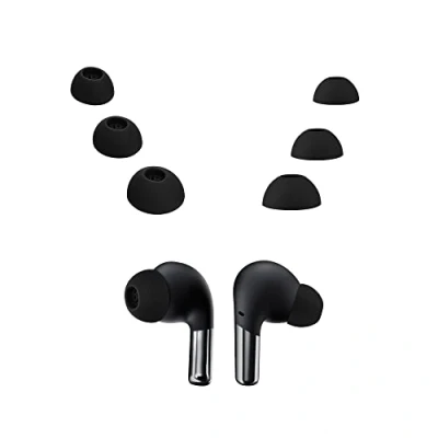 Afbeelding van kwmobile 6x cover voor in ear oortjes geschikt OnePlus Buds Pro 2 Vervangende oordopjes zwart
