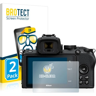 Afbeelding van BROTECT Screenprotector voor Nikon Z 50 Folie Beschermfolie transparant (2 Stuks)