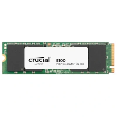 Afbeelding van Crucial E100 2TB PCIe Gen4 NVMe M.2 interne SSD, tot 5000 MB/s, compatibel met laptop en desktop CT2000E100SSD8