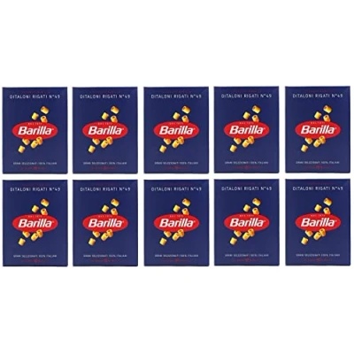 Afbeelding van Barilla Ditaloni rigati Noedels nr. 49, Italiaanse noedels, 500 g + gastronomische polpa, 400 g, 20 stuks