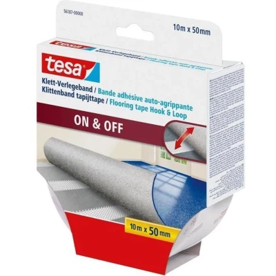 Afbeelding van Tesa Klittenband voor tapijt Om vast te plakken (l x b) 10 m 50 mm Wit 1 stuk(s)