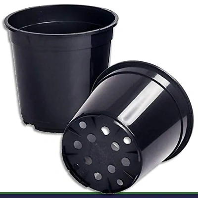 Afbeelding van Wohnkult Set van 20 kweekpotten 4 liter zwart diameter cm x 19