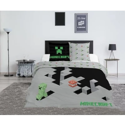 Afbeelding van Minecraft Dekbedovertrek TNT Lits Jumeaux 240 x 220 cm Polykatoen