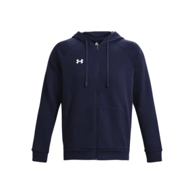 Afbeelding van Under Armour UA Rival Fleece FZ Hoodie Heren Sporttrui Navy Wit