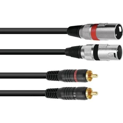 Afbeelding van Omnitronic Adaptercable 2xXLR(M)/2xRCA 1.5m bk