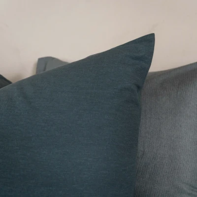 Afbeelding van Kayori Kussensloop Kai 2 stuks 60x70 Denim 60/70 (Kleur: Blauw)