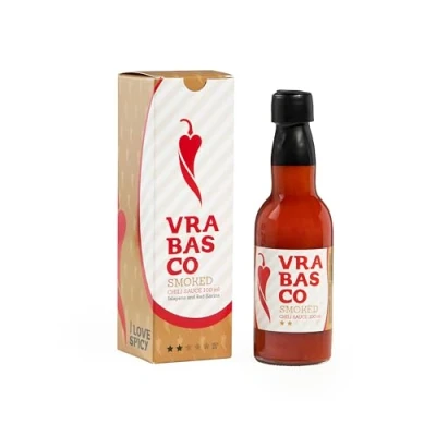 Image de Vrabasco Smoked Sauce Piquante Fumée et Fermentée (100 ml) 80 % de Piments Artisanale Croatie Pour Foodies &amp; Amateurs Saveurs Fumées