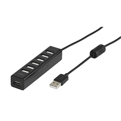 Afbeelding van Vivanco IT USBHUB7PWR USB 2.0 hub 7 poorten Zwart
