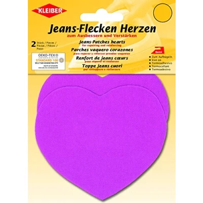 Afbeelding van KLEIBER jeanspatches hartjes, 85 x 105 mm, roze