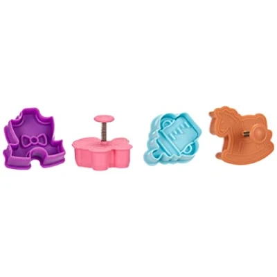 Afbeelding van Ibili 734900 set van 4 uitsteekvormpjes met drukknop baby