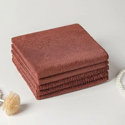 Afbeelding van Microvezelreinigingsdoek, pluisvrij, multifunctioneel, herbruikbaar, superzacht, sneldrogend, voor huishouden, keuken, auto, motorfiets, ramen (koffie, 30 x cm)