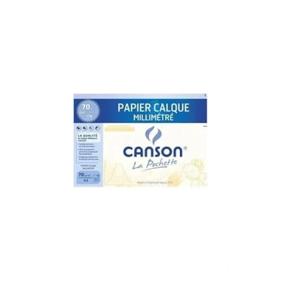 Image de Canson Papier Calque Millimetre 70/75g A4 Pochette De 12