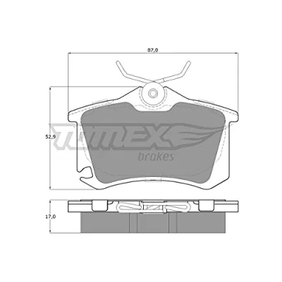 Afbeelding van TOMEX brakes TX 15 22 Remblokkenset Achteras Geschikt voor slijtage waarschuwingscontact VOLKSWAGEN: Golf 5, AUDI: A2, SEAT: Toledo 3
