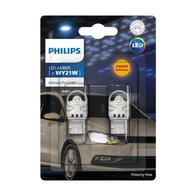 Afbeelding van Philips WY21W LED Retrofit Oranje 12V WX3x16d 2 Stuks