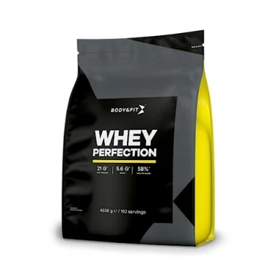Afbeelding van Body &amp; Fit Whey Perfection Proteine Poeder / Protein Eiwitpoeder 4540 gram (162 shakes) Vanille