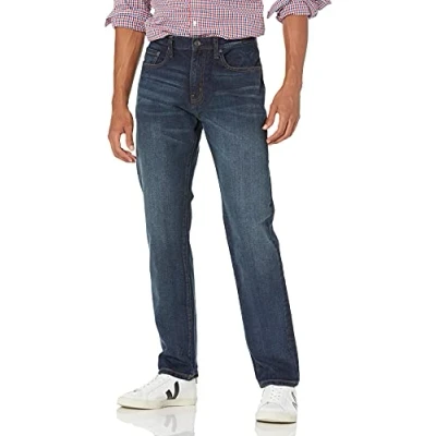 Image de Amazon Essentials Jean Coupe Athlétique Men&#039;s, Délavé Foncé, 34W / 30L