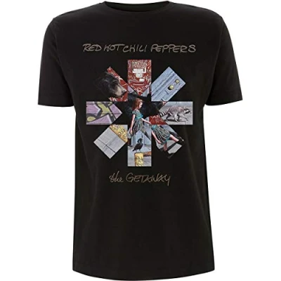 Afbeelding van Red Hot Chili Peppers Getaway Album Asterisk Heren T shirt M Zwart