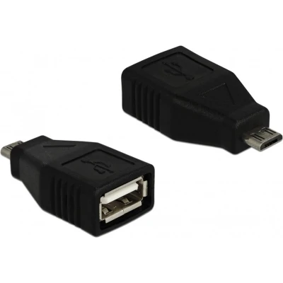 Afbeelding van USB Micro B (m) A (v) adapter USB2.0 / zwart