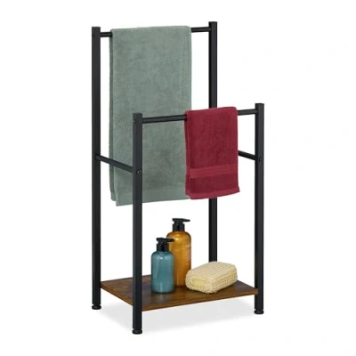 Afbeelding van handdoekenrek met plank 80 x 40 28 cm badkamer vrijstaand