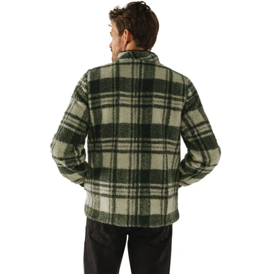 Afbeelding van State of Art Vest Teddy Geruit Groen/dessin M