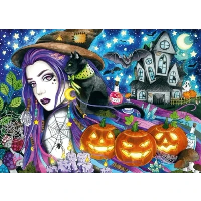 Afbeelding van Ravensburger puzzel 12000564 Halloween 1000 stukjes voor volwassenen en kinderen vanaf 14 (1000 onderdelen)