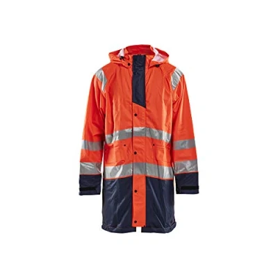 Afbeelding van Blaklader Regenjas High Vis LEVEL 1 4324 2000 Oranje/Marineblauw M