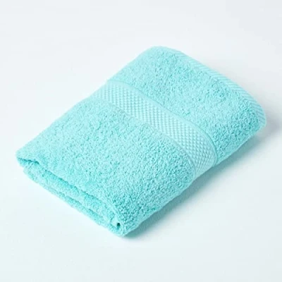 Afbeelding van Homescapes gastendoekje gemaakt van 100% Turks katoen, licht turquoise
