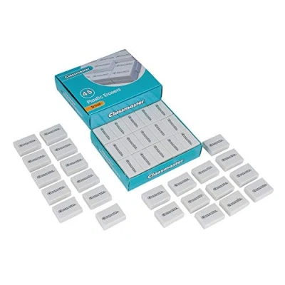 Afbeelding van Classmaster Gum van kunststof, 45 stuks, wit, stuks