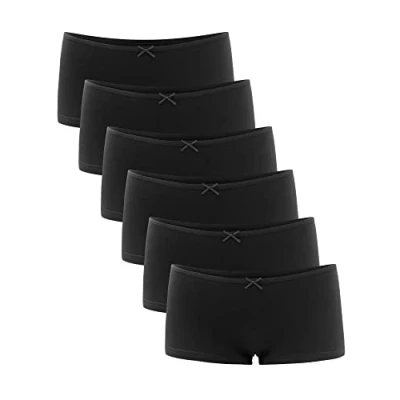 Afbeelding van Libella? Panties dames (6 pack) boxers onderbroek ondergoed set katoen 3901, 3901 Zwart*6, XL