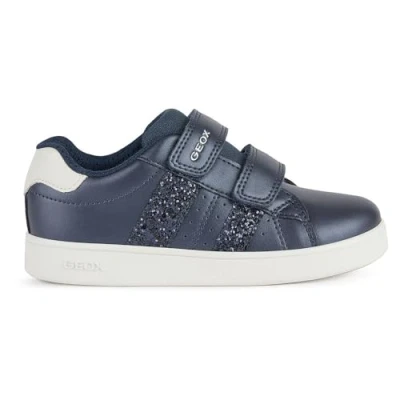 Afbeelding van Geox Basket Basse À Scratches Eclyper Pearl SYNT LEA Sneakers laag voor kinderen, Maat: 32, Marine Textiel