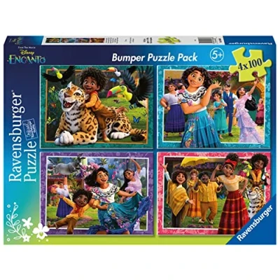 Afbeelding van Ravensburger Puzzel Encanto, collectie Bumper Pack 4 x 100, puzzels van 100 stukjes, aanbevolen leeftijd 5 jaar