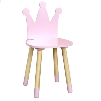 Image de The Home Deco Kids Chaise enfant en bois couronne