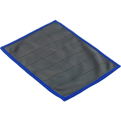 Afbeelding van Microvezeldoek Carbon 15 X 20 CM 5 stuks grijs met blauwe rand (gerecycled)