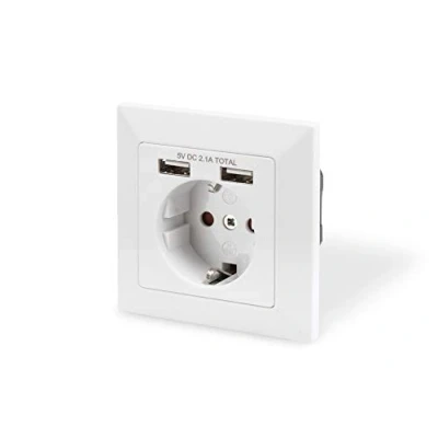 Afbeelding van Digitus DA 70613 Stopcontact (onderbouw) Met USB Wit