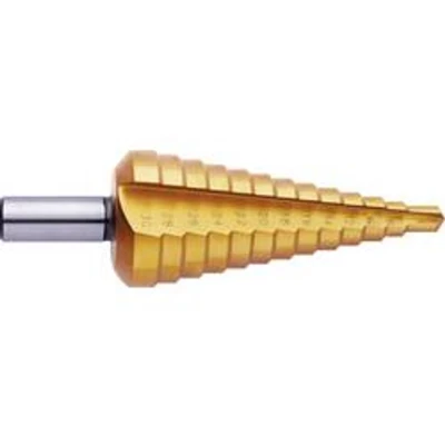 Afbeelding van Exact 5347 HSS Getrapte boor 4 20 mm TiN Gezamenlijke lengte 67 3 vlakken schacht 1 stuk(s)