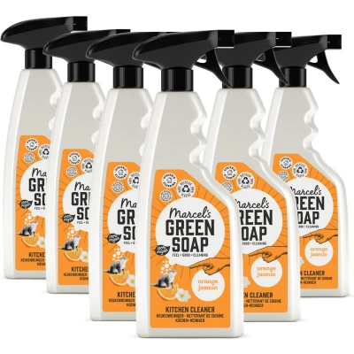 Afbeelding van 6x Marcel&#039;s Green Soap Keukenreiniger Sinaasappel &amp; Jasmijn 500 ml