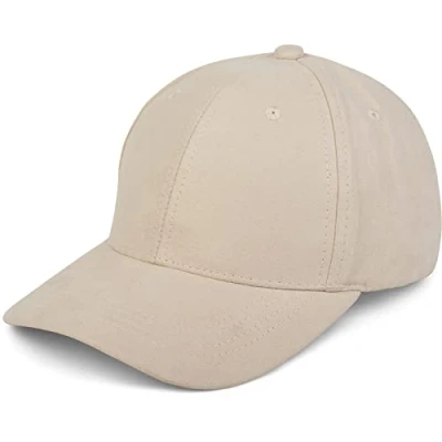 Afbeelding van styleBREAKER 04023049 Unisex Baseball Cap 6 Panel Suède Look Verstelbare Cap, Wit.