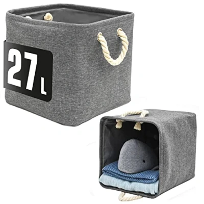 Afbeelding van Set van 2 Opbergdozen 30x30x30 Compatibel met Kallax Opvouwbare Stoffen Dozen voor Planken ...