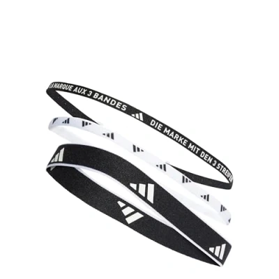 Afbeelding van adidas Performance Multiple Width Training Headbands 3 PER PACK Zweetbandje Black white, Maat: M/L, white