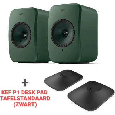 Afbeelding van Combi Deal LSX II LT green + KEF P1 Desk pad tafelstandaard Zwart