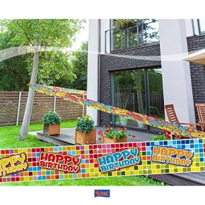 Afbeelding van Afzetlint Happy Birthday Blocks