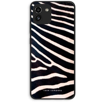 Afbeelding van Case Company® hoesje geschikt voor Samsung Galaxy A03 Zebra Soft Cover Telefoonhoesje Bescherming aan alle Kanten en Schermrand