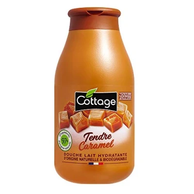 Afbeelding van Cottage Douche, hydraterende melk, zacht, karamel, 97% ingrediënten van natuurlijke oorsprong, 250 ml