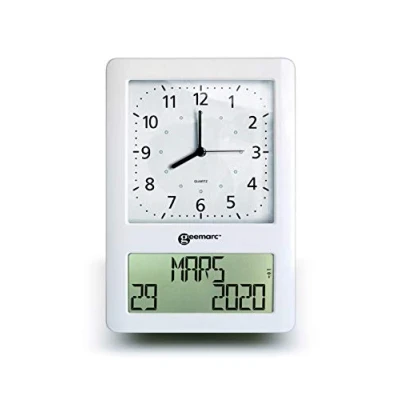 Afbeelding van Geemarc VISO50_WH_VDE Zendergestuurd Wandklok Wit